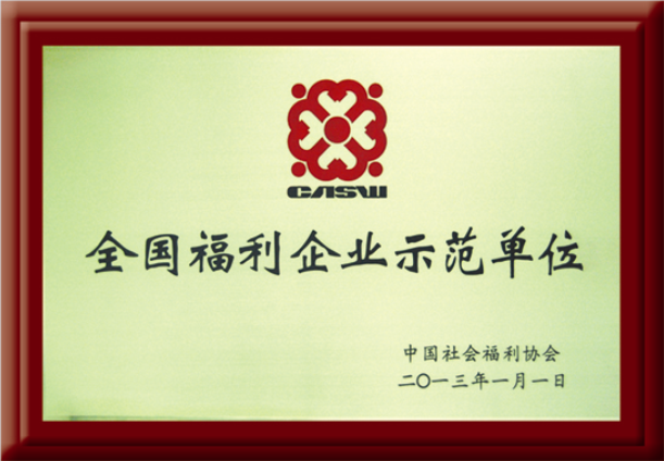 全國福利企業(yè)示范單位